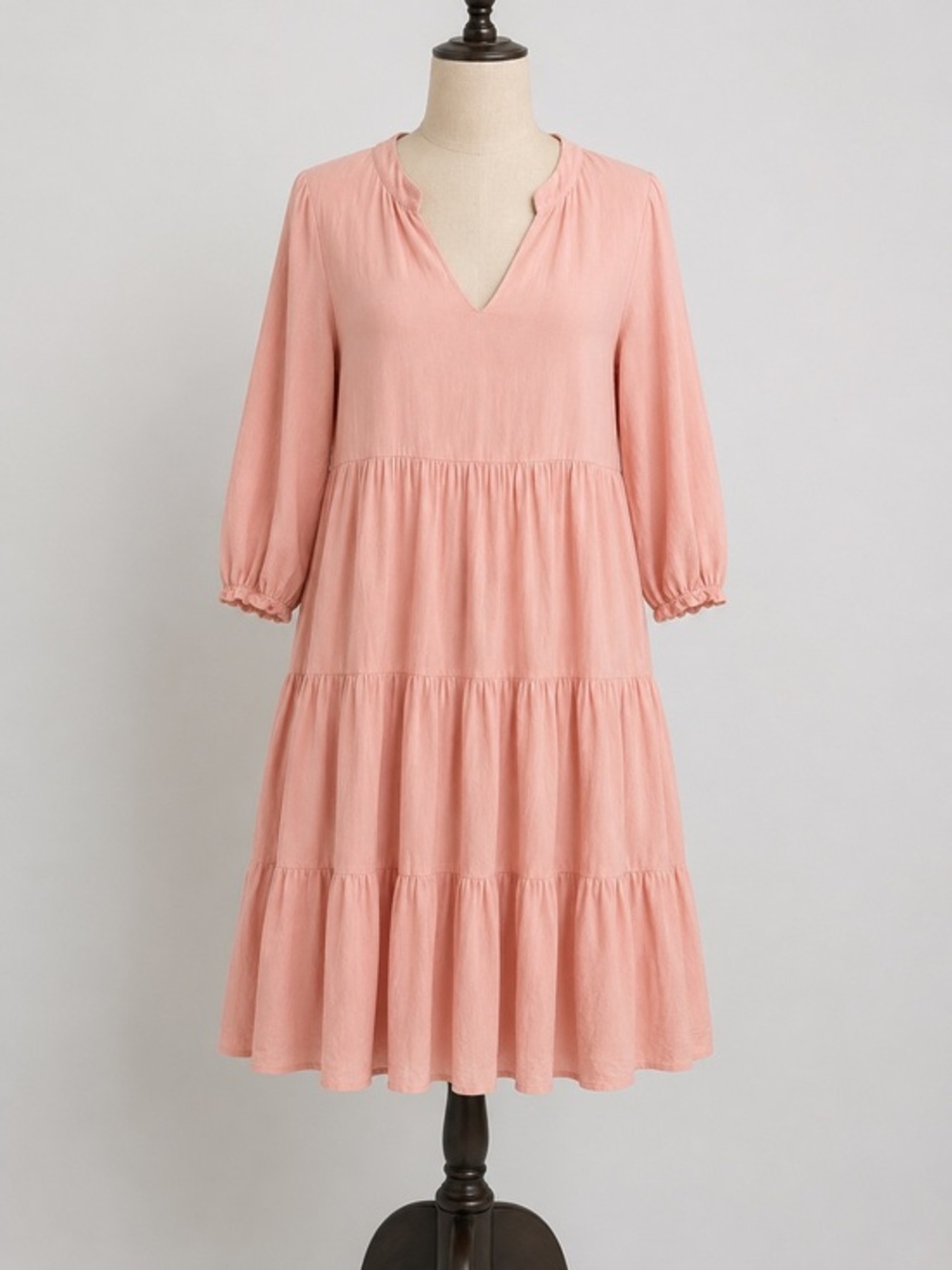 Petal and Pup - The Rahri Dress - Pink Ruffle Midi Length Dress